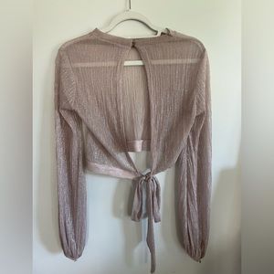 Open back shimmer top (size M)
